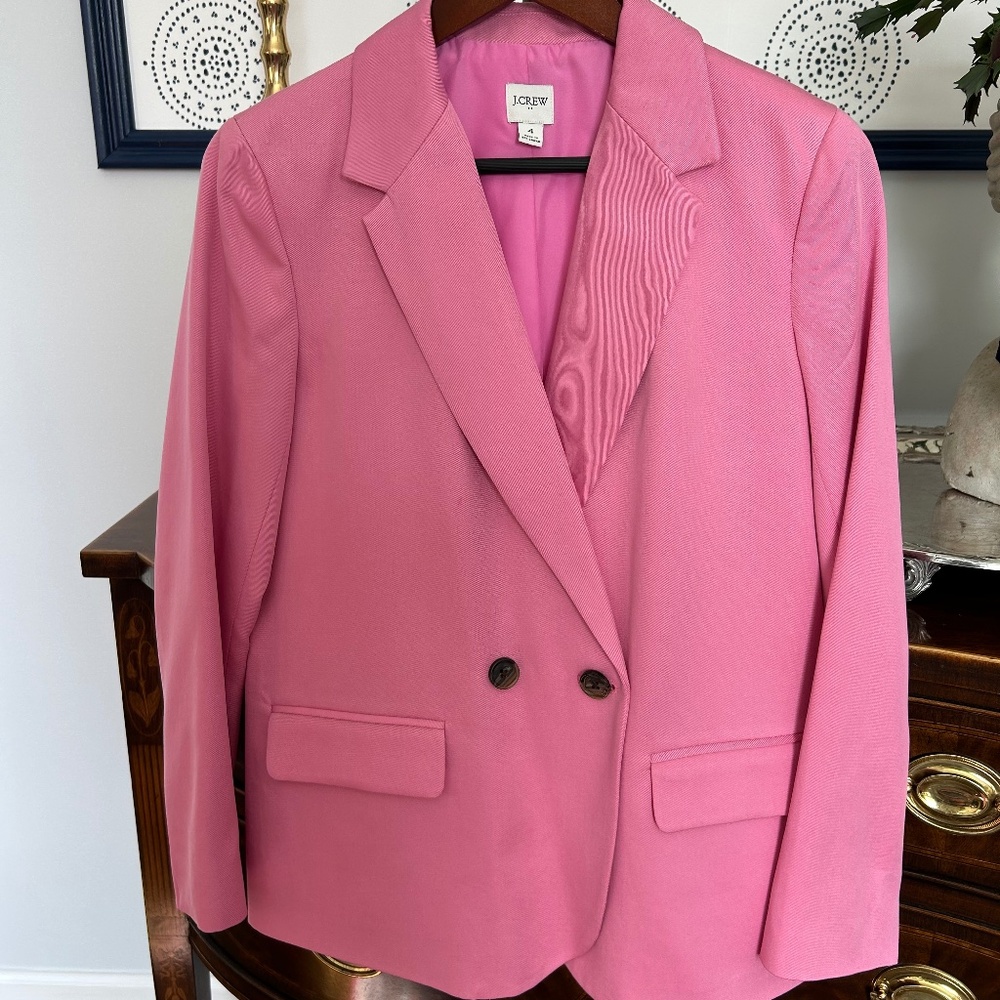 J Crew Pink Suit, size 4 Blazer, size 6 slacks NWT